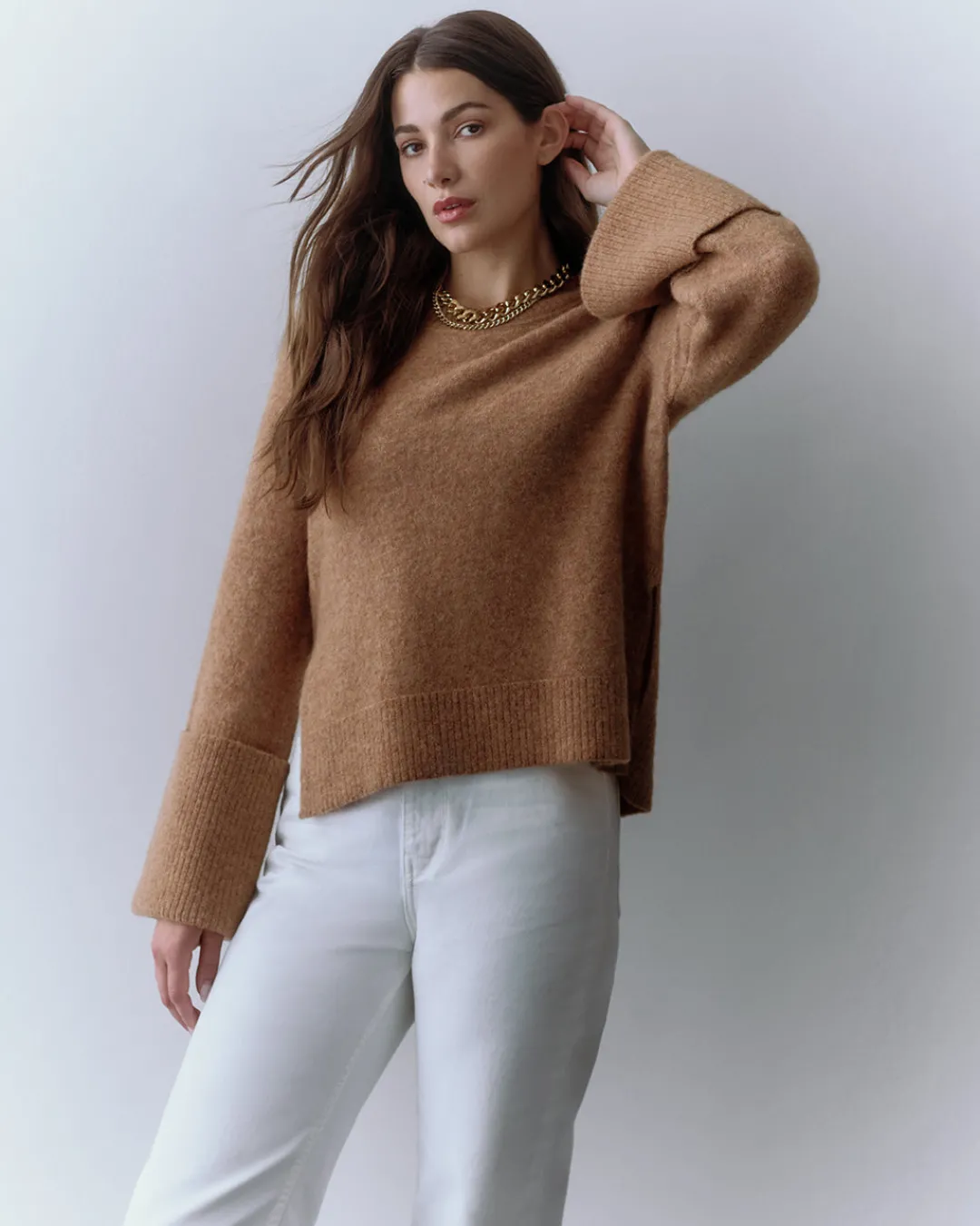 Outlet Cuyana Alpaca Wool Rolled Cuff Sweater