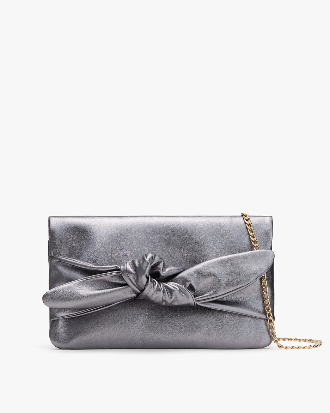 Cheap Cuyana Bow Clutch (Shimmer) Anthracite