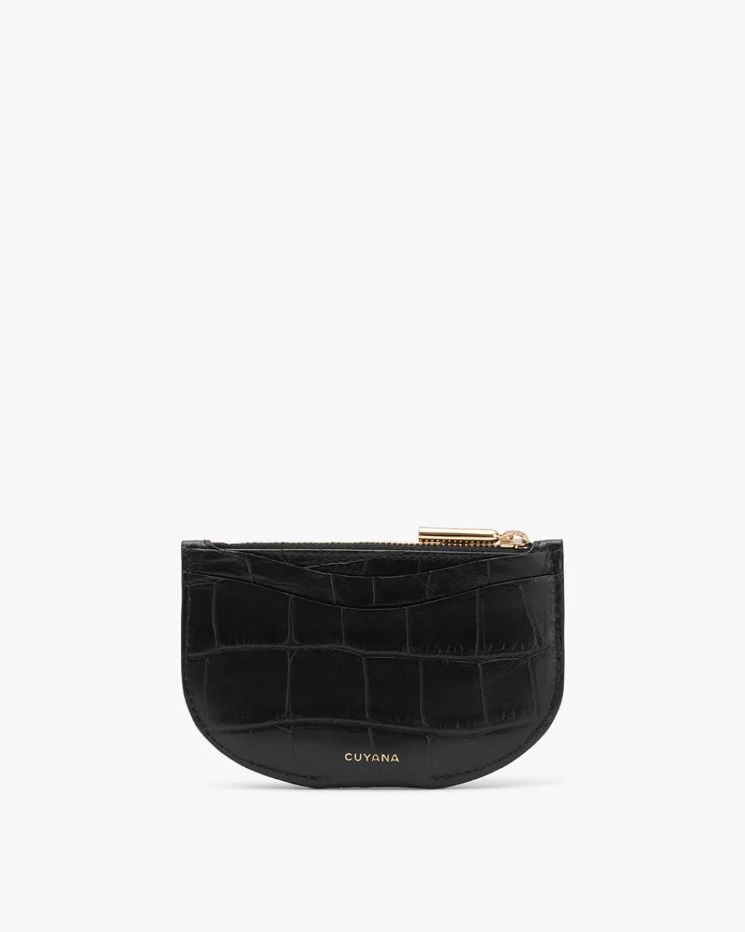 Outlet Cuyana Cardholder (Croco) Black