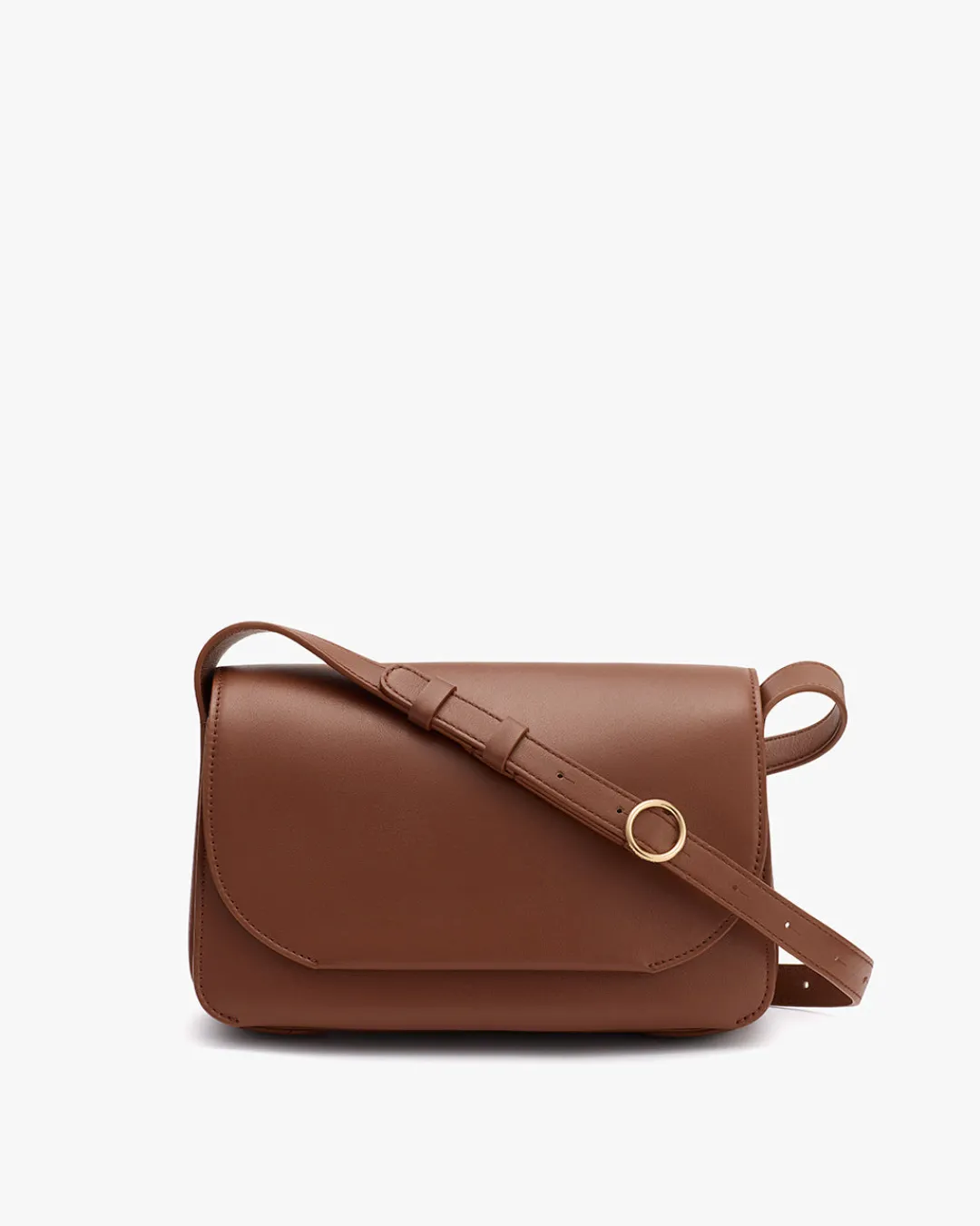 Online Cuyana Concertina Shoulder Bag (Smooth) Dark Chestnut