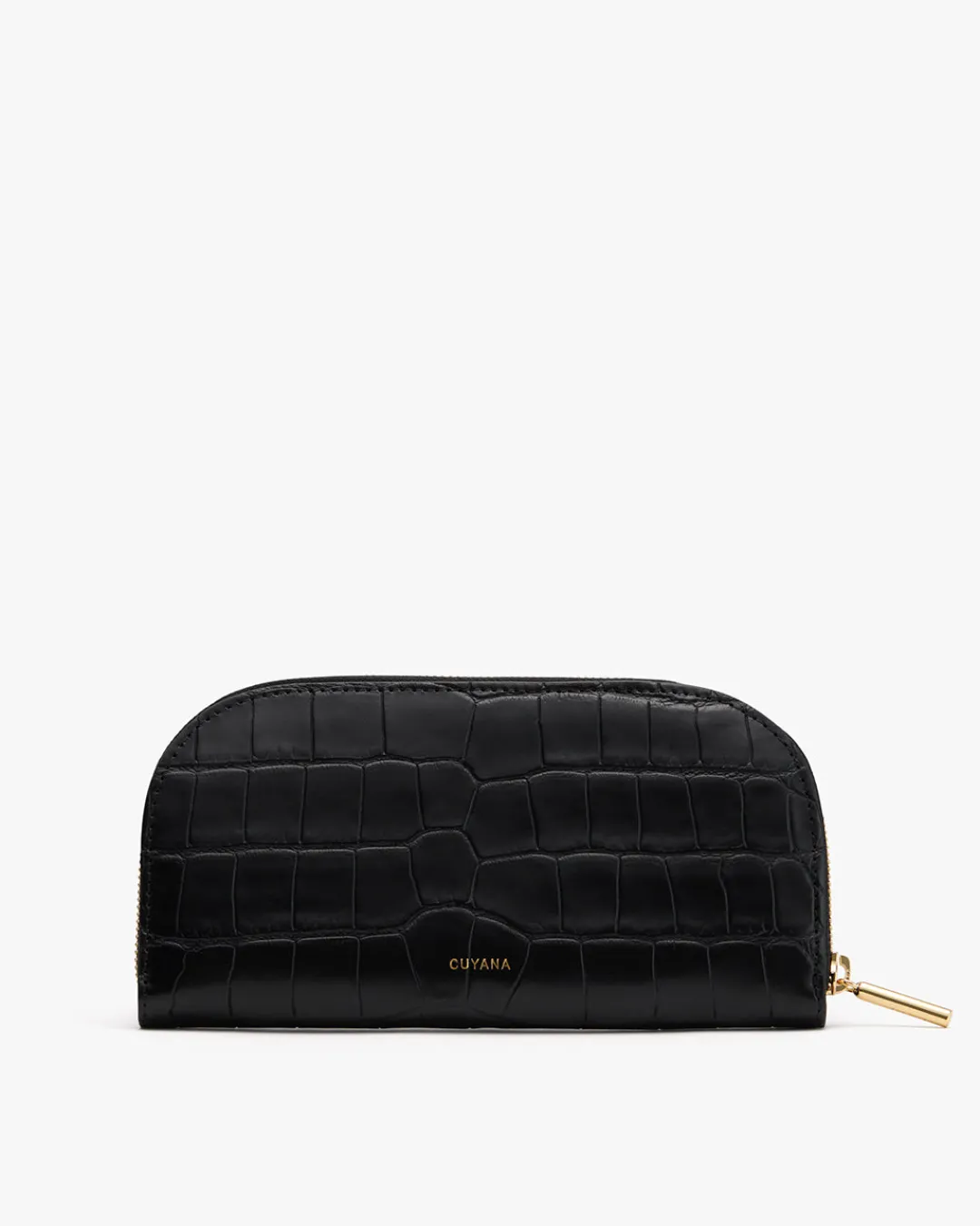 Best Sale Cuyana Curved Zip Wallet (Croco) Black