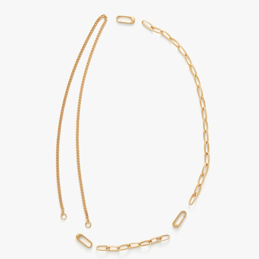 Hot Cuyana Double Chain Necklace Gold