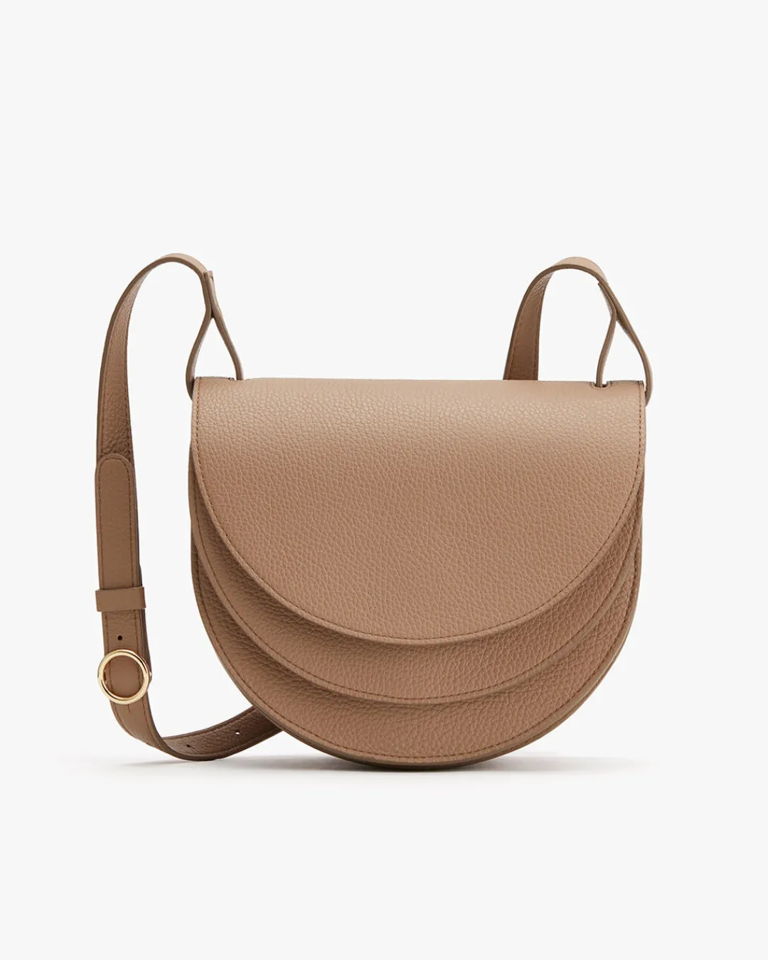 Hot Cuyana Double Moon Saddle Bag Cappuccino