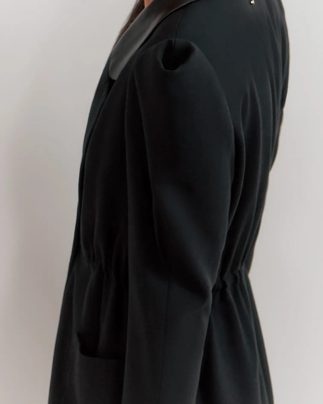 Discount Cuyana Draped Sleeve Blazer Black