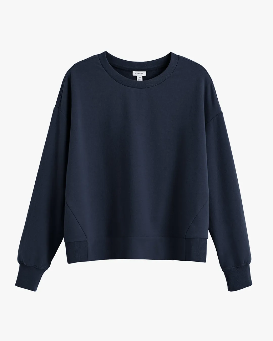 Sale Cuyana Fleece Cropped Sweatshirt Navy