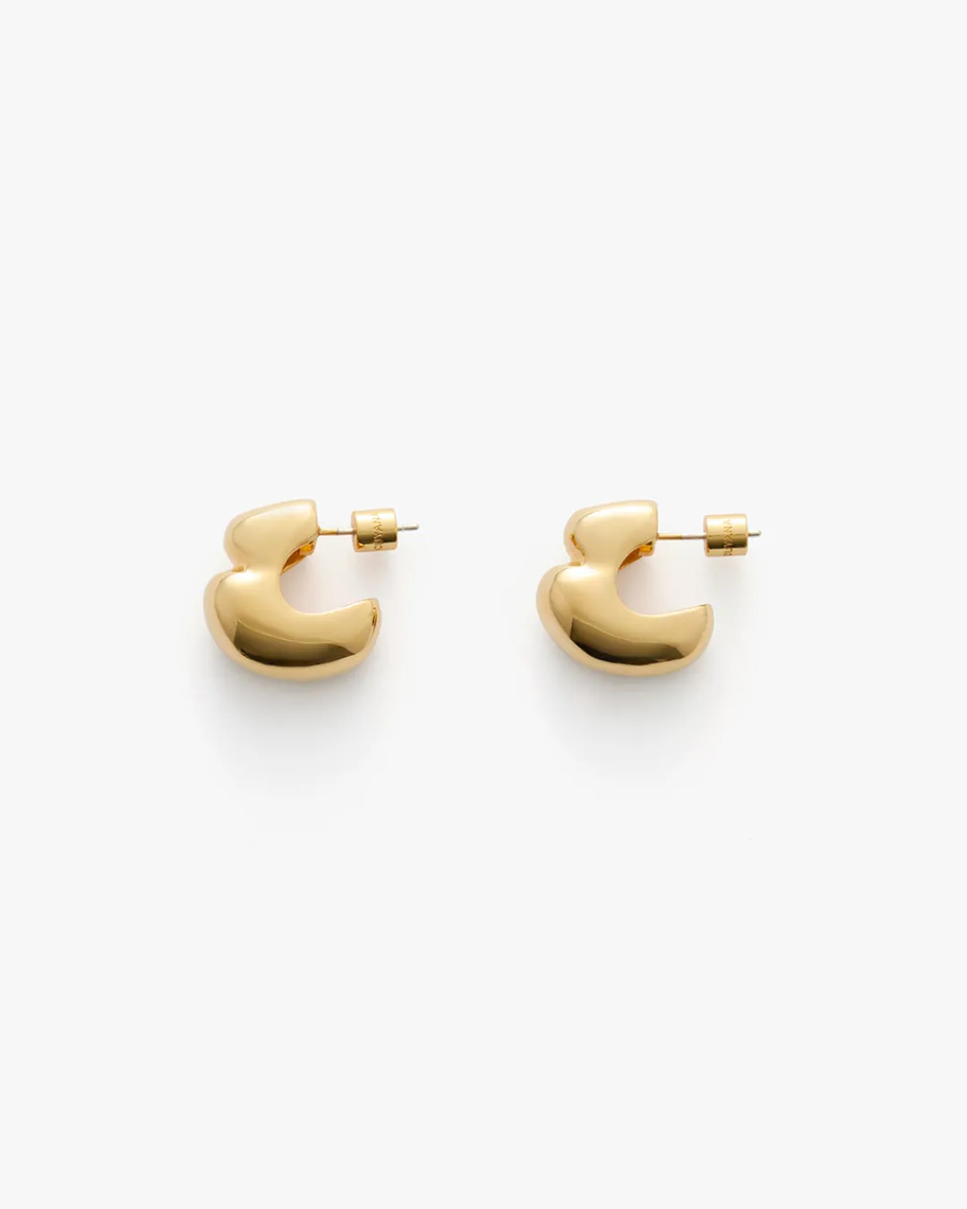 New Cuyana Mini Celestia Hoop Earrings Gold