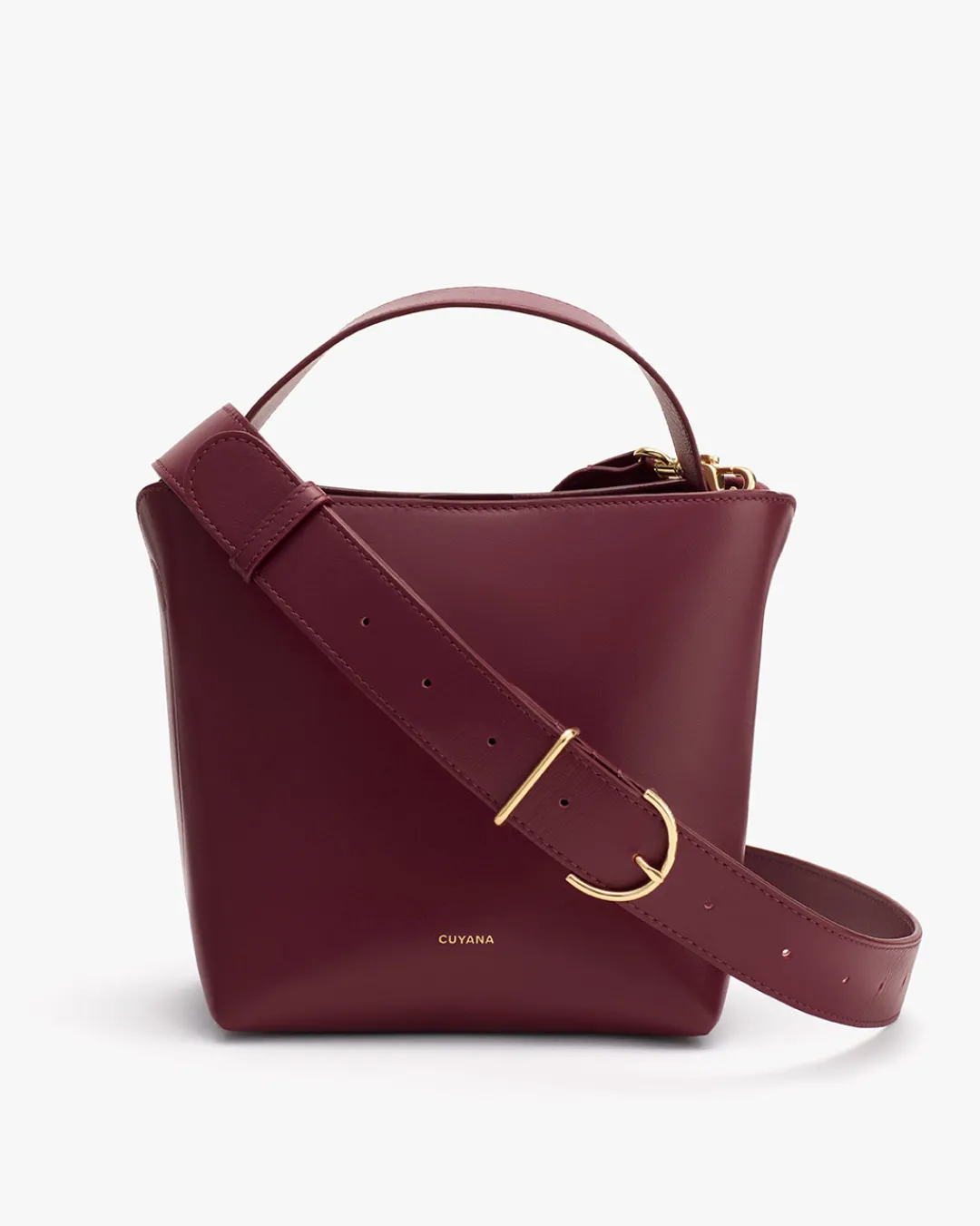 Shop Cuyana Mini Linea Bucket Bag Cherry