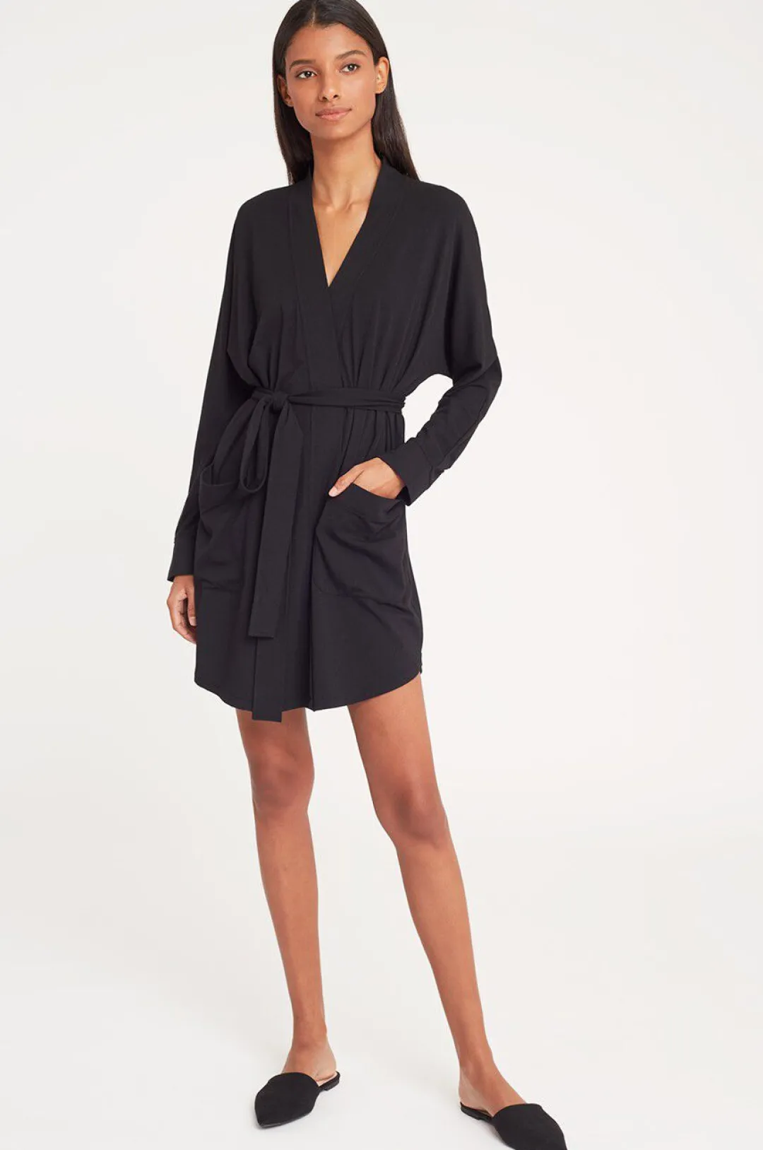 Cheap Cuyana Organic Pima Robe Black