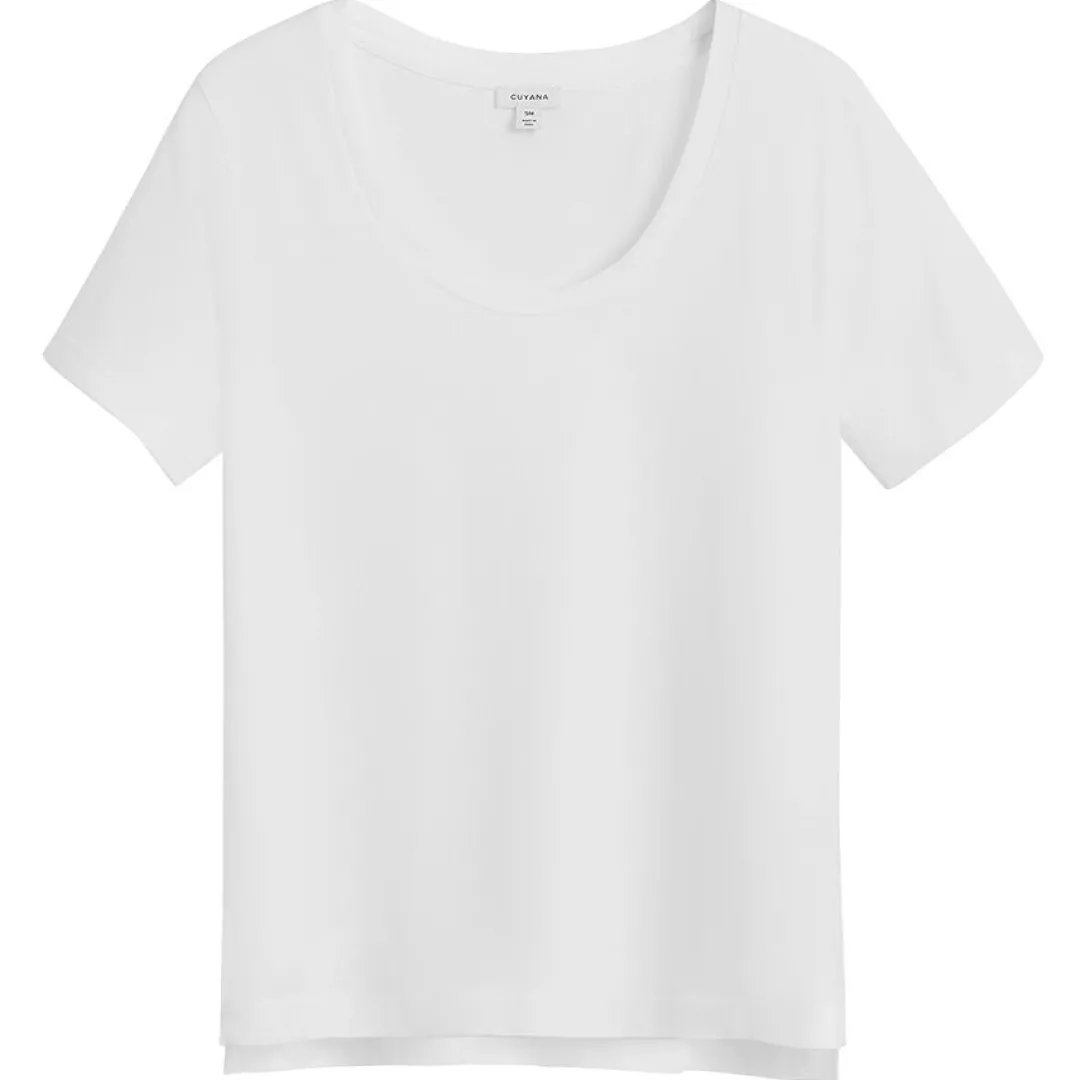 Fashion Cuyana Pima Scoop Neck Tee White