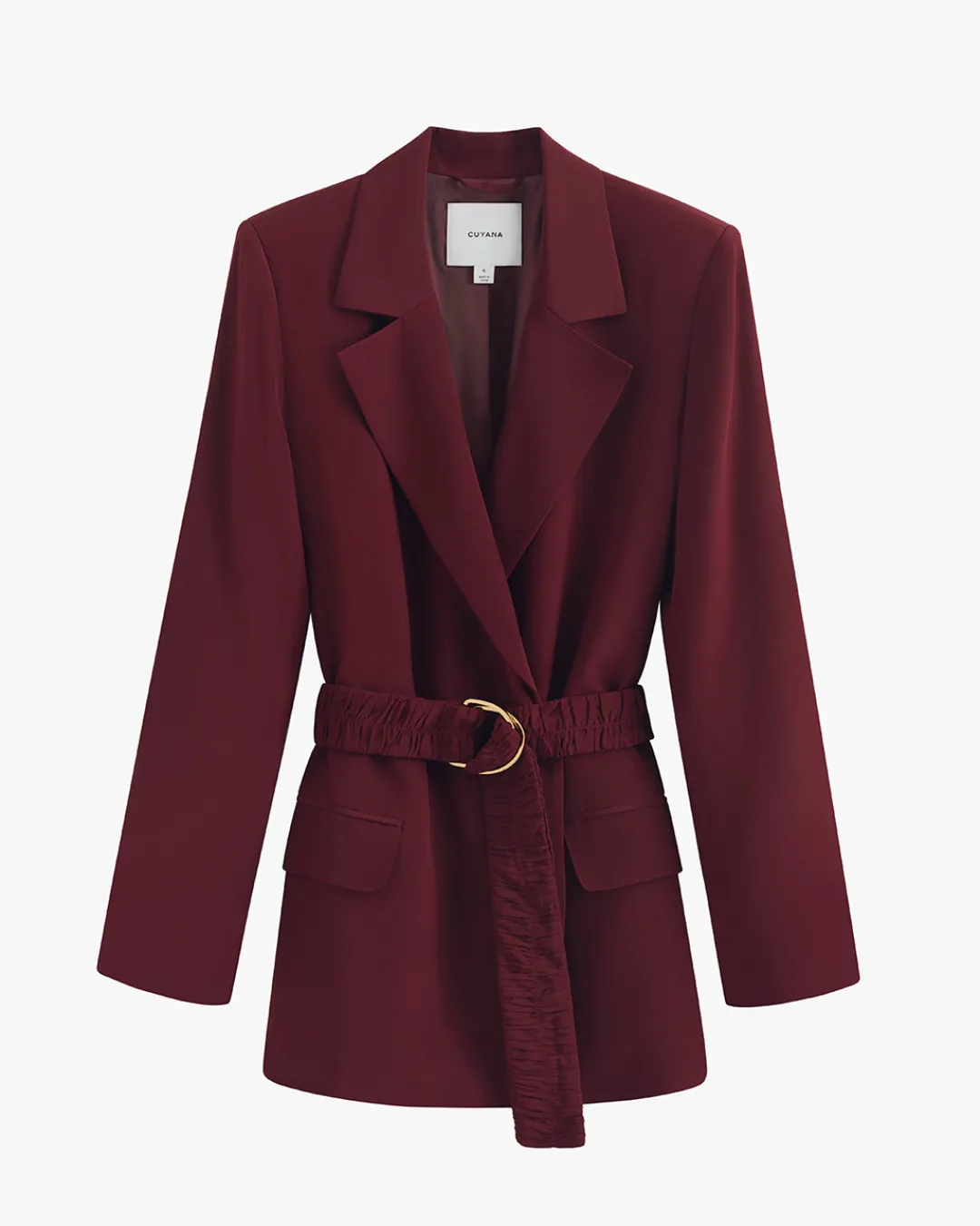 Outlet Cuyana Silk Blazer Cherry