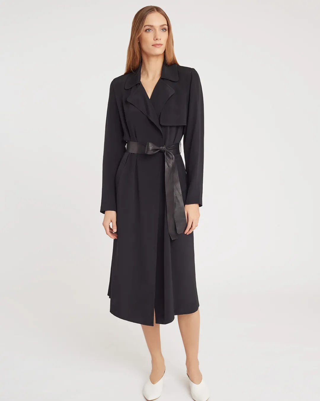 Cheap Cuyana Silk Classic Trench Black