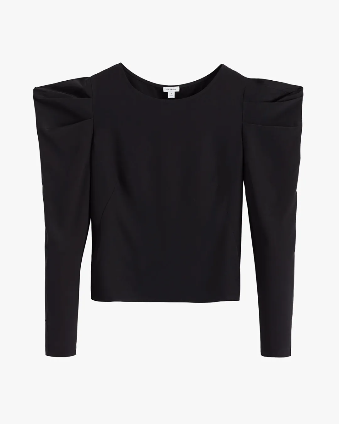 Best Cuyana Silk Puff Sleeve Top Black