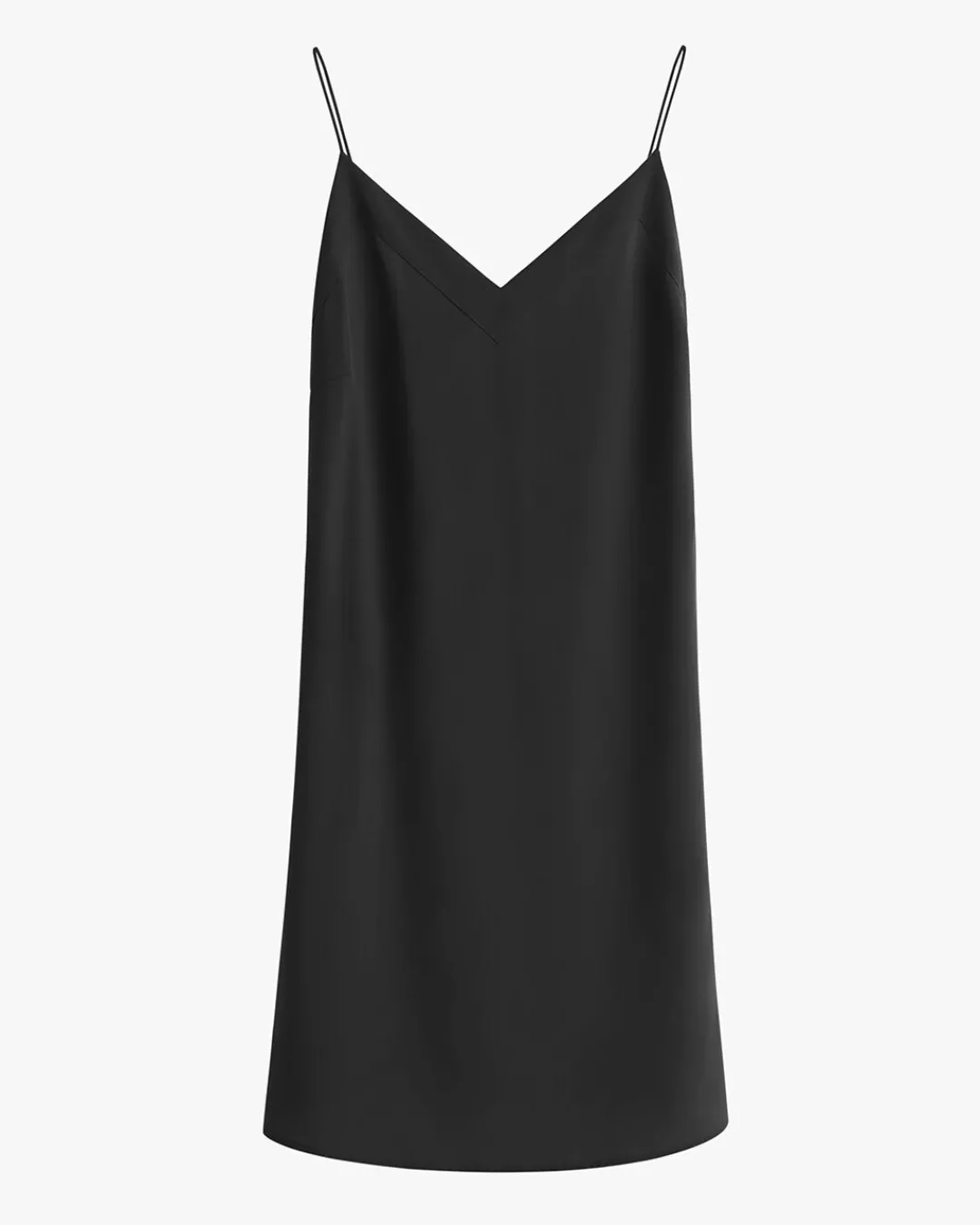 Clearance Cuyana Silk Short Slip Dress Black