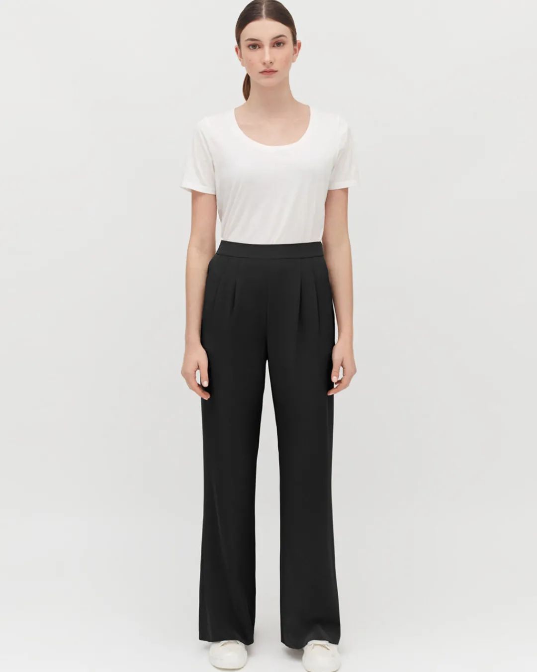 Flash Sale Cuyana Silk Wide-Leg Pant Black