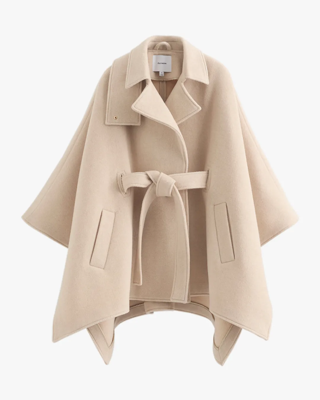 Cheap Cuyana Wool Cape Beige