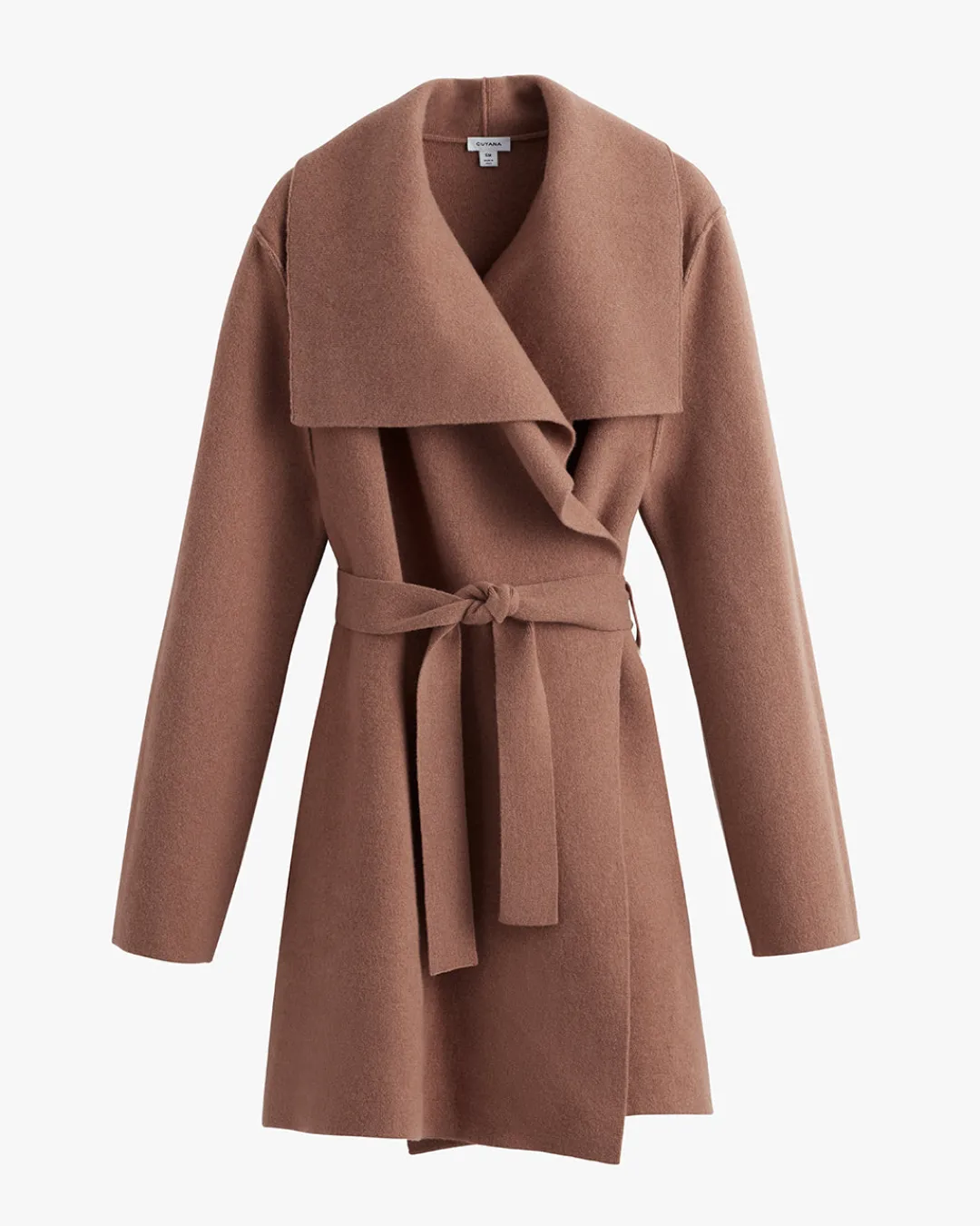 Online Cuyana Wool Cashmere Sweater Coat Nutmeg